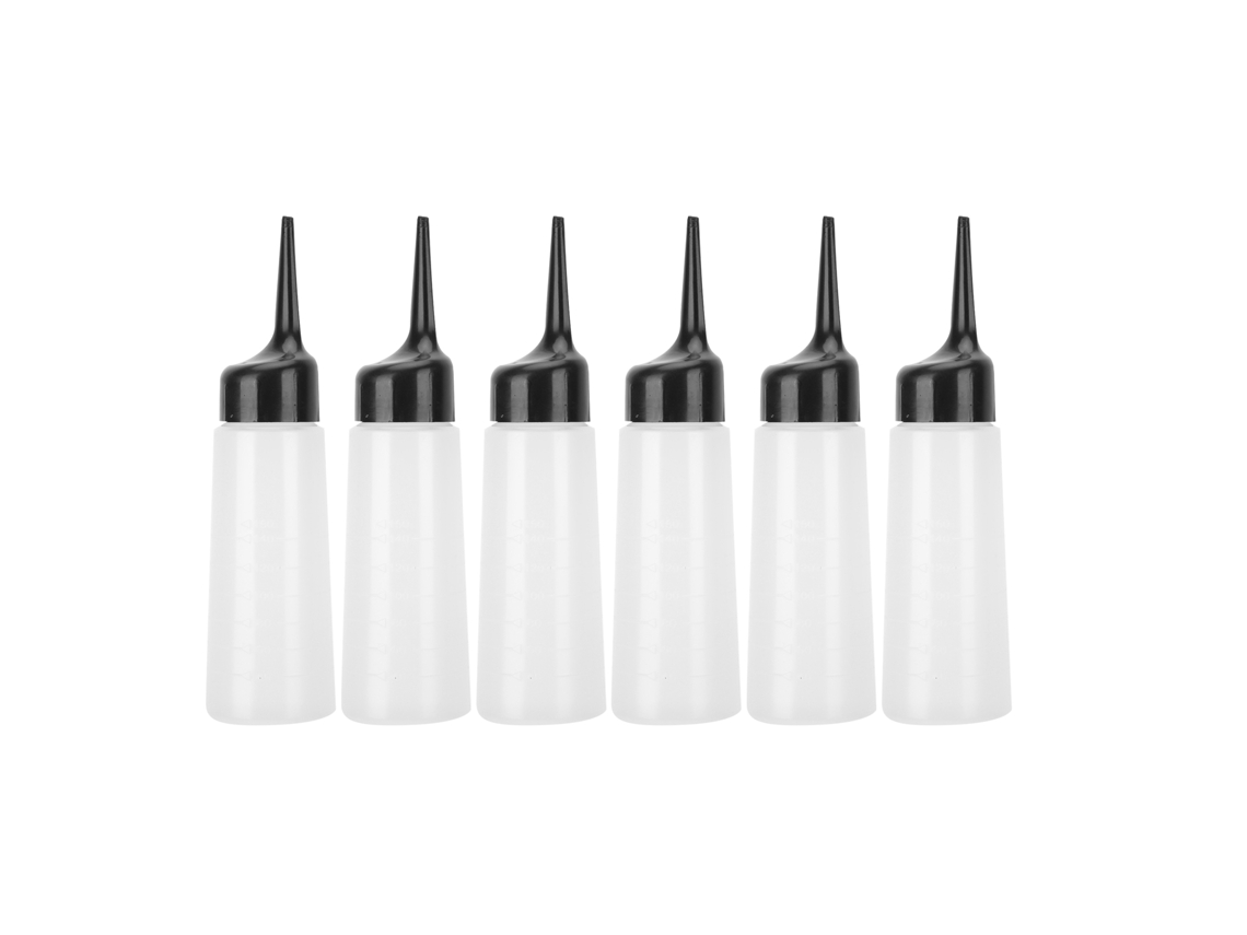 6 Botellas Aplicadoras De Champú Reutilizables Con Tapa Y Escala Para Peluquerías Y Uso En Casa