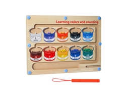 Laberinto magnético de núcleos y números Walshlxq para niños, juego de madera con tablero magnético para el entrenamiento motor y cerebral.