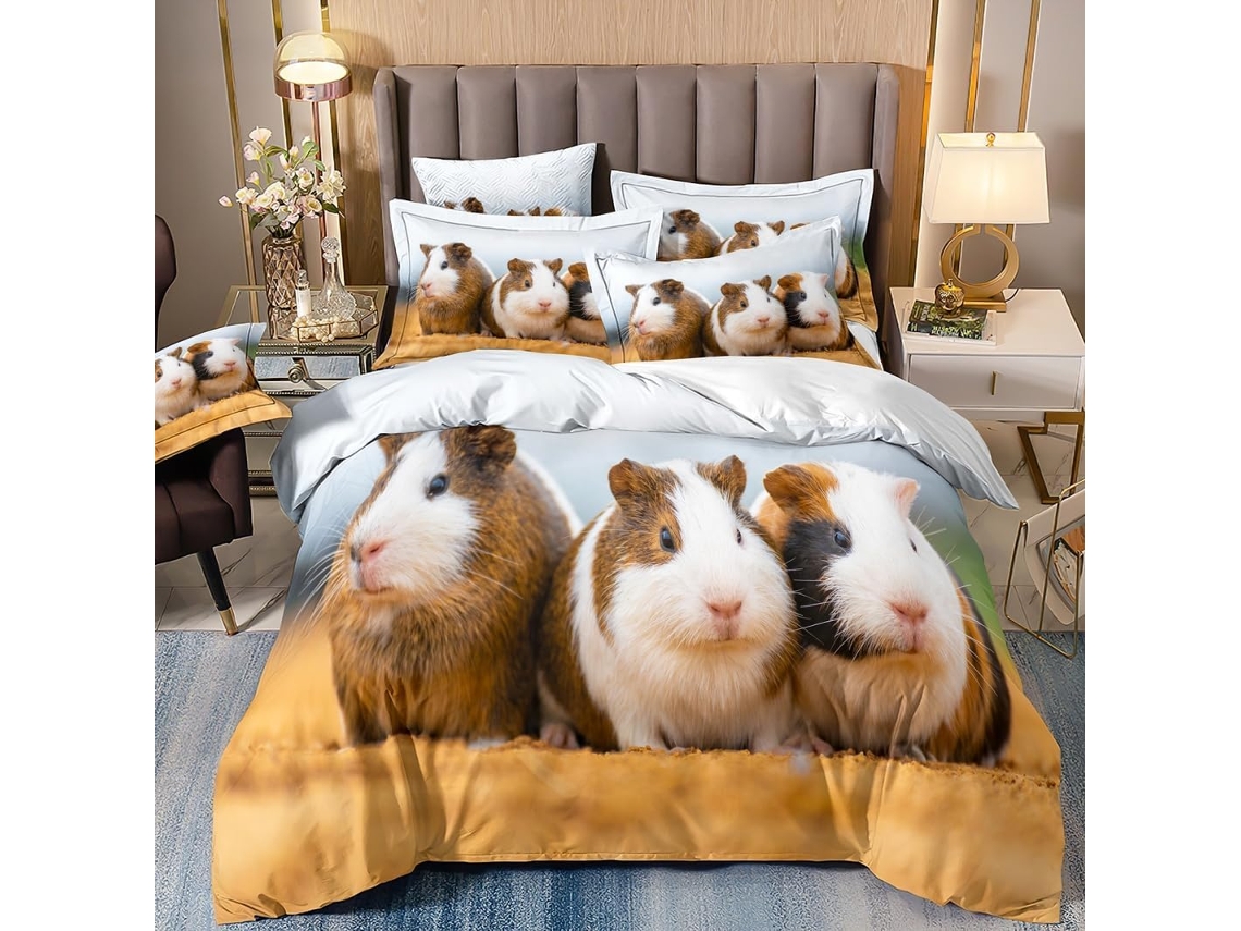 Juego Ropa Cama Funda Nórdica Estampado Juego Almohada Color Diseño Niños Adultos Microfibra 200x200 Cm