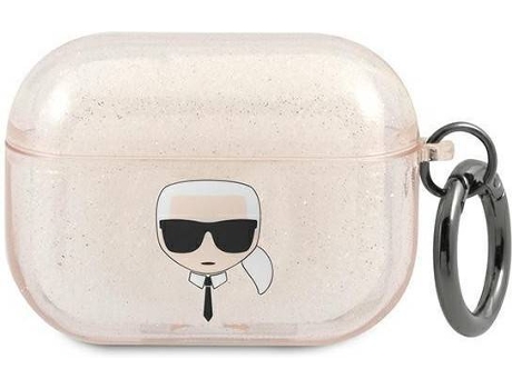 Carcasa Apple KARL LAGERFELD Airpods Pro Glitter Dorado