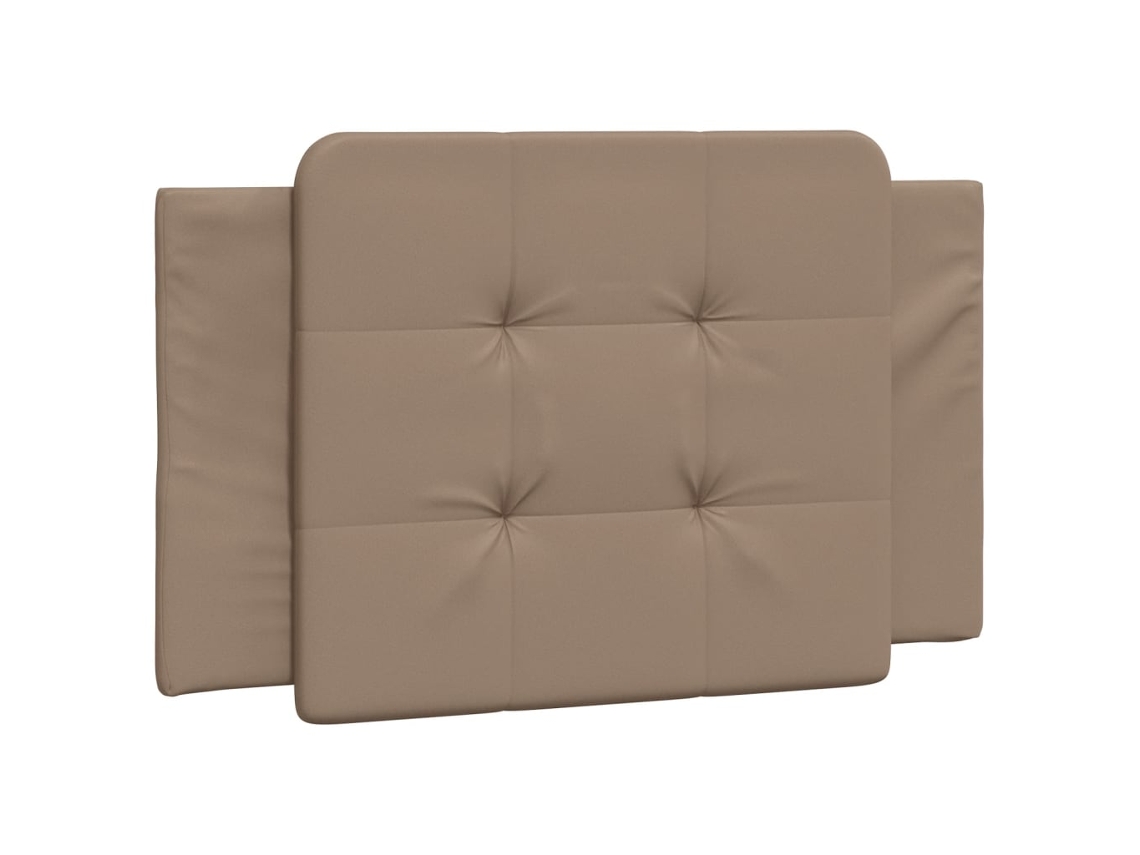 Cojín de noche Zadar en piel sintética color capuchino, exclusivo de la casa (80 cm)