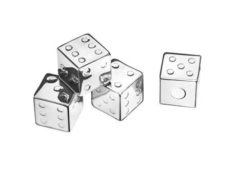 4x Piedras para whisky en acero inoxidable - Dados