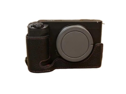 Estuche de piel de vaca auténtica para cámara Sony Zv E1 con ranura para batería Facpoet