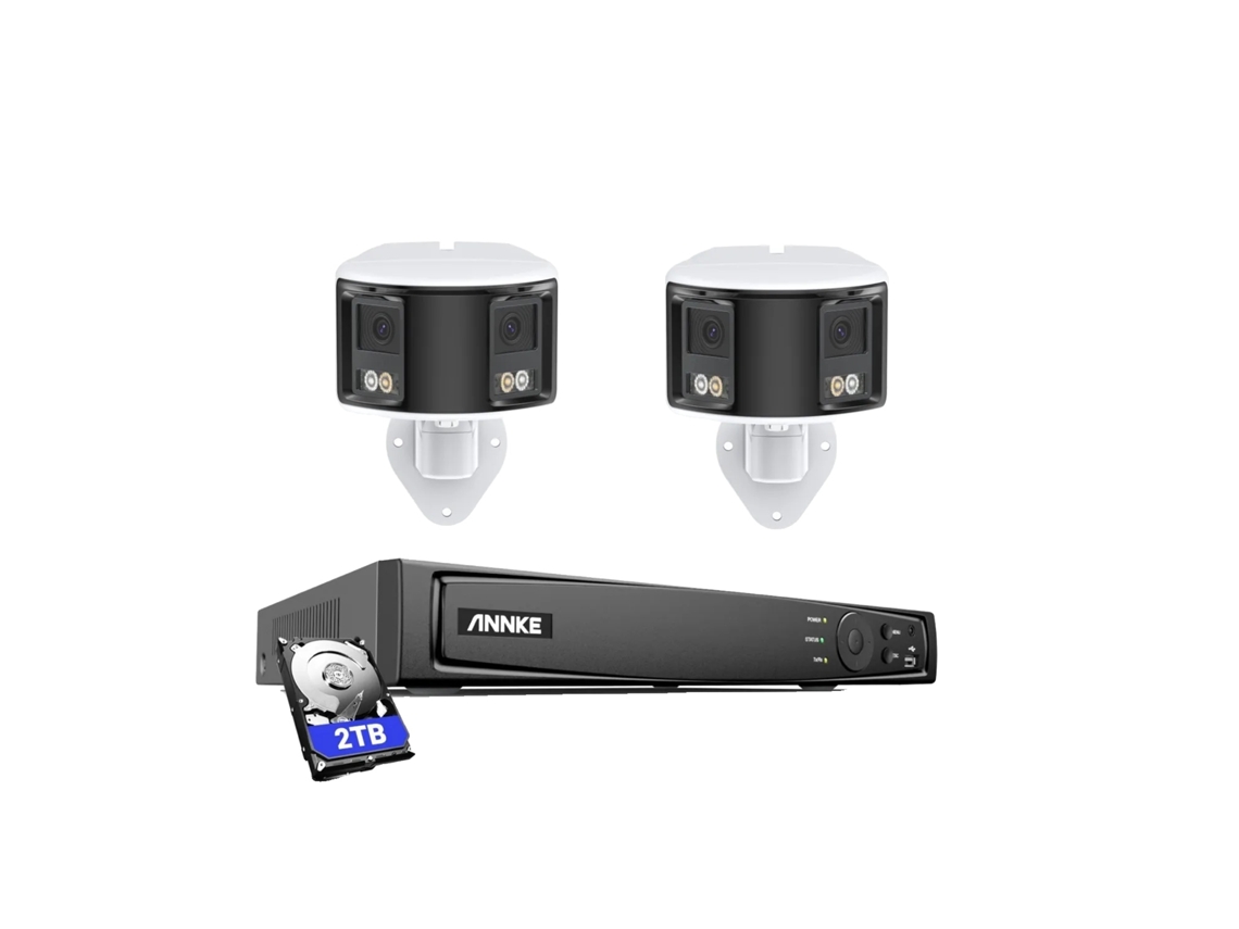 Sistema de cámaras de seguridad, resolución de 6 MP, vista panorámica de 180°, 2 unidades de 2 TB OEM