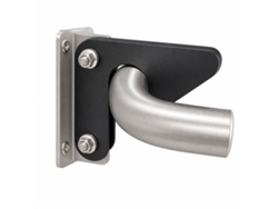 Tope De Puerta Polski Negro Ajustable Para Pared 1 Unidad Con Ranura Para Manilla Hasta 22 Mm Para Interior Y Exterior