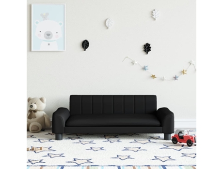 Sofá para niños de cuero sintético negro 90x53x30 cm MAISON EXCLUSIVE