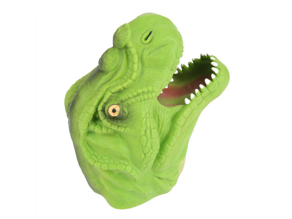 Marioneta De Mano Suave Con Cabeza De Dinosaurio Para Niños, Juego Interactivo Con Los Padres, Color Verde.