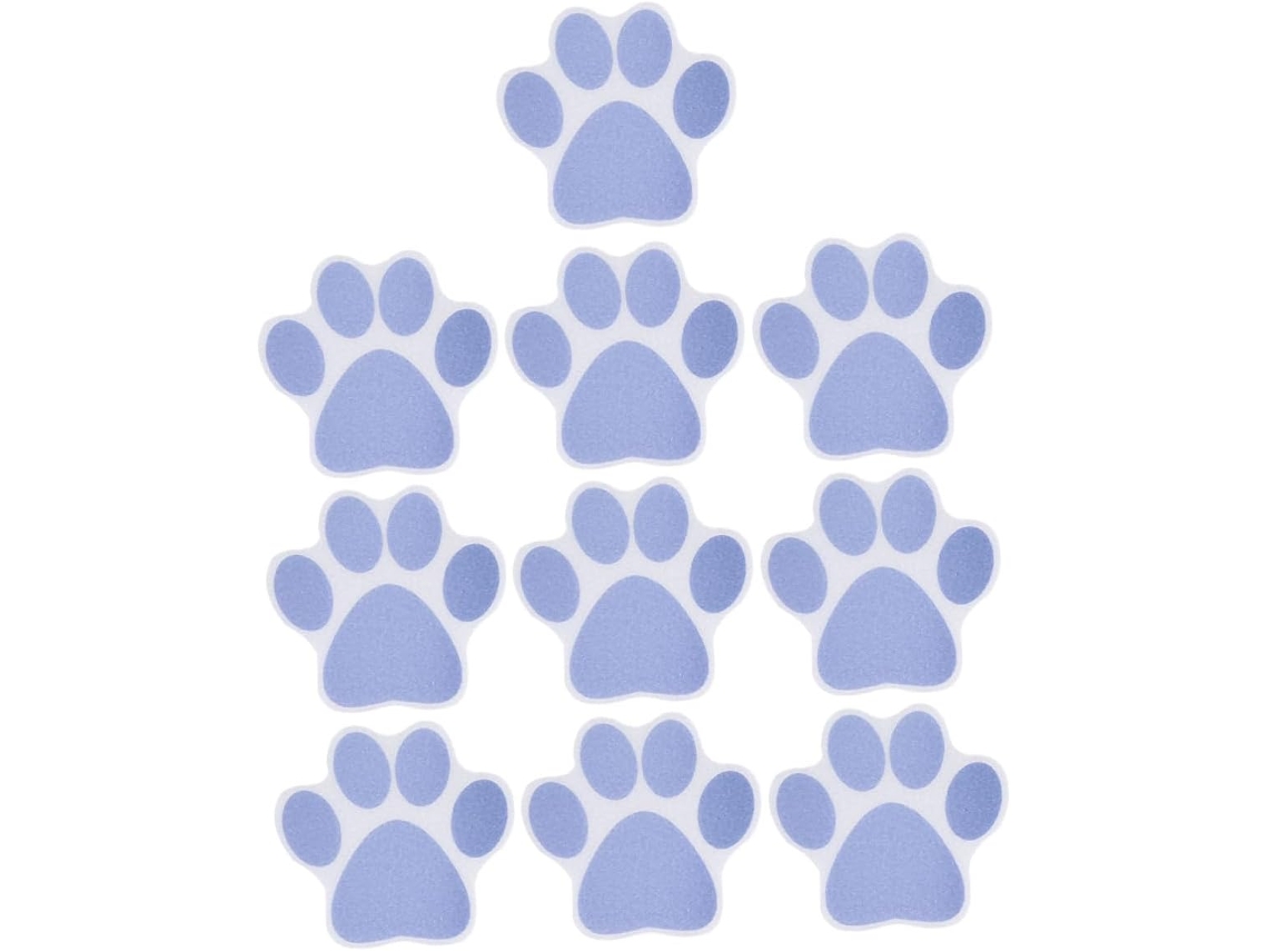 Juego de 10 pegatinas antideslizantes con forma de pata de perro para baño y suelo - Pegatinas de seguridad con Slowmoose