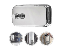 Dispensador de jabón de baño práctico de 1 pieza para montar en la pared con soporte de presión manual Rosewell