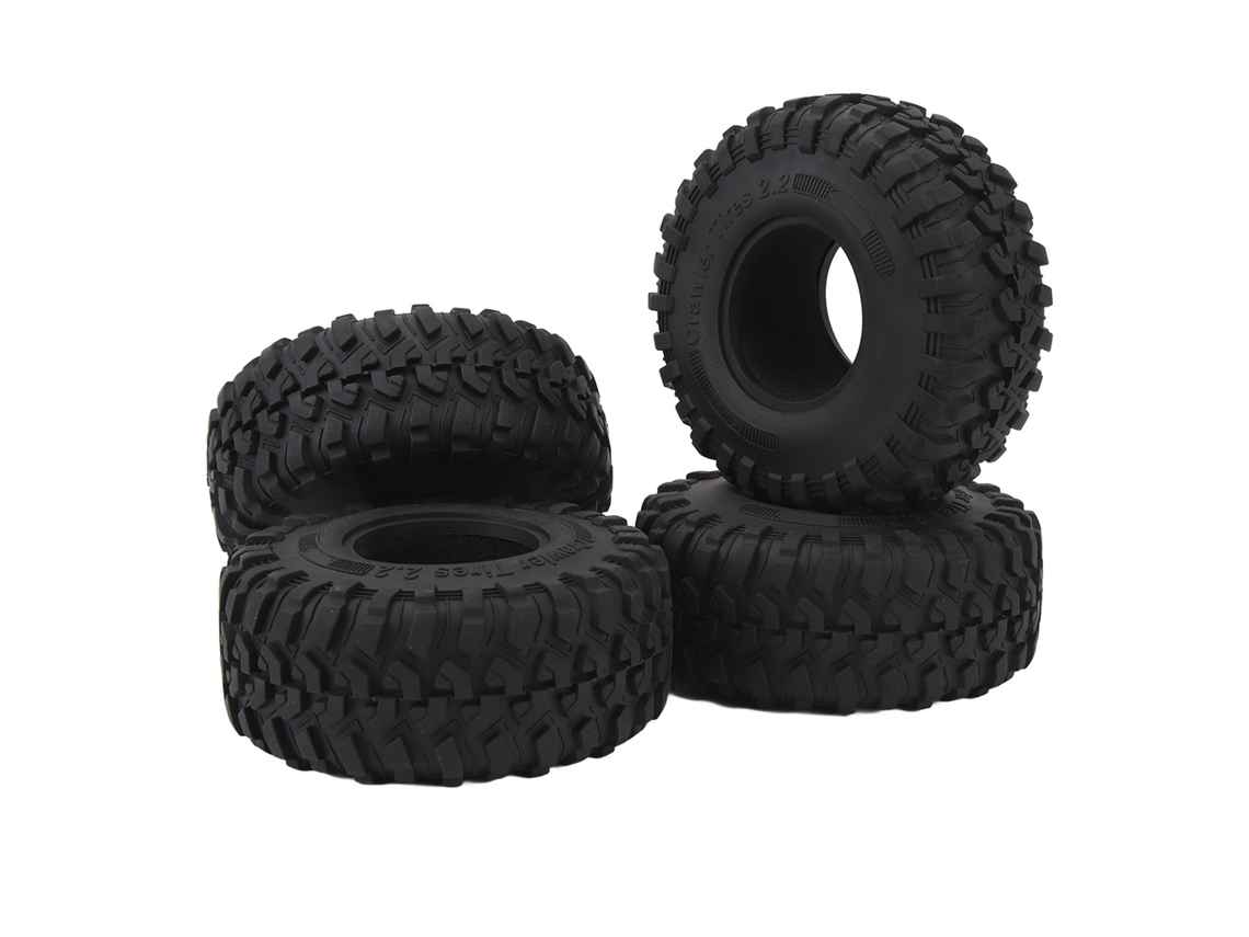 Mali 4pcs Pele de Pneu de Borracha Rc 2.2 Polegadas para Carro Crawler Rc Scx10 1/10 Resistente À Abrasão