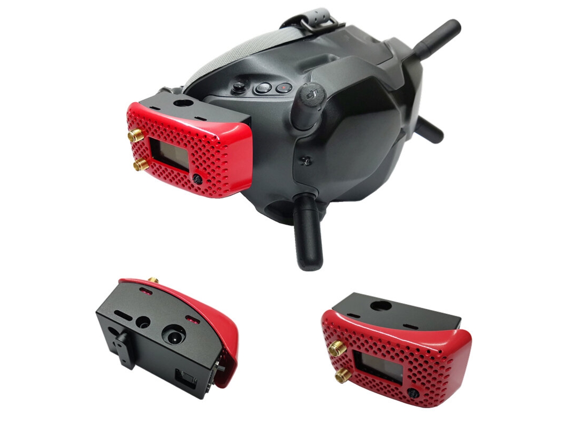 Placa Receptora uruav Rx Port 3.0 Plus Adaptador Digital Analógico Carcasa Metálica Combo Alarma Bajo Voltaje Dji V1 V2 Fatshark Fpv Goggles