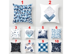 Serie de Funda Decorativa de Almohada Geometría Azul Girasol