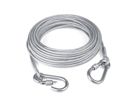Cable para carrito con amarre para perros, correa reflectante resistente para perros grandes, plateado, 6mm de ancho ZMDECQNA