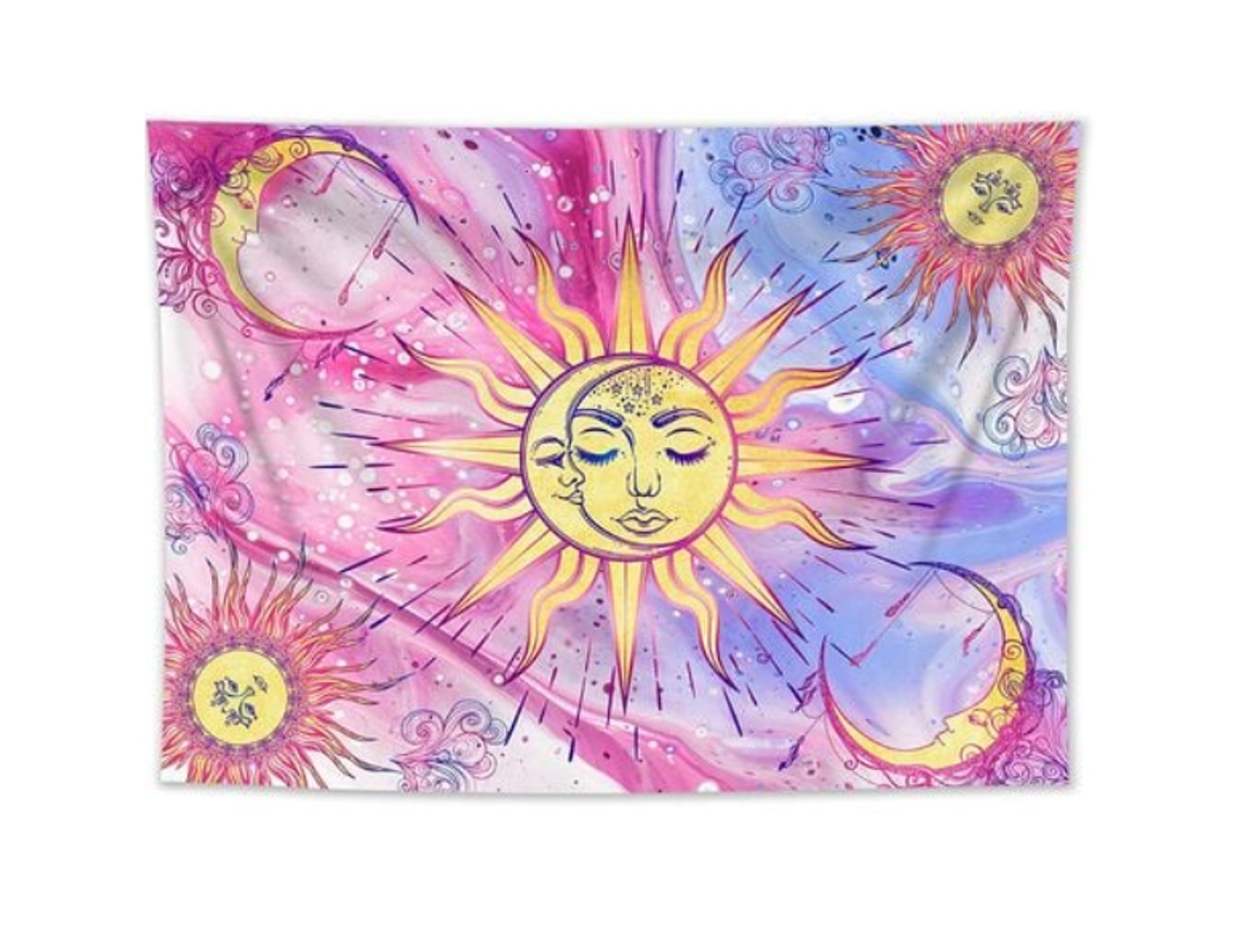 Tapiz de mármol rosa para decoración de pared, estilo Tie Dye NEVEANCE