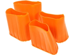 4 Protectores Antideslizantes De Silicona Naranja Para Pies De Escalera Y