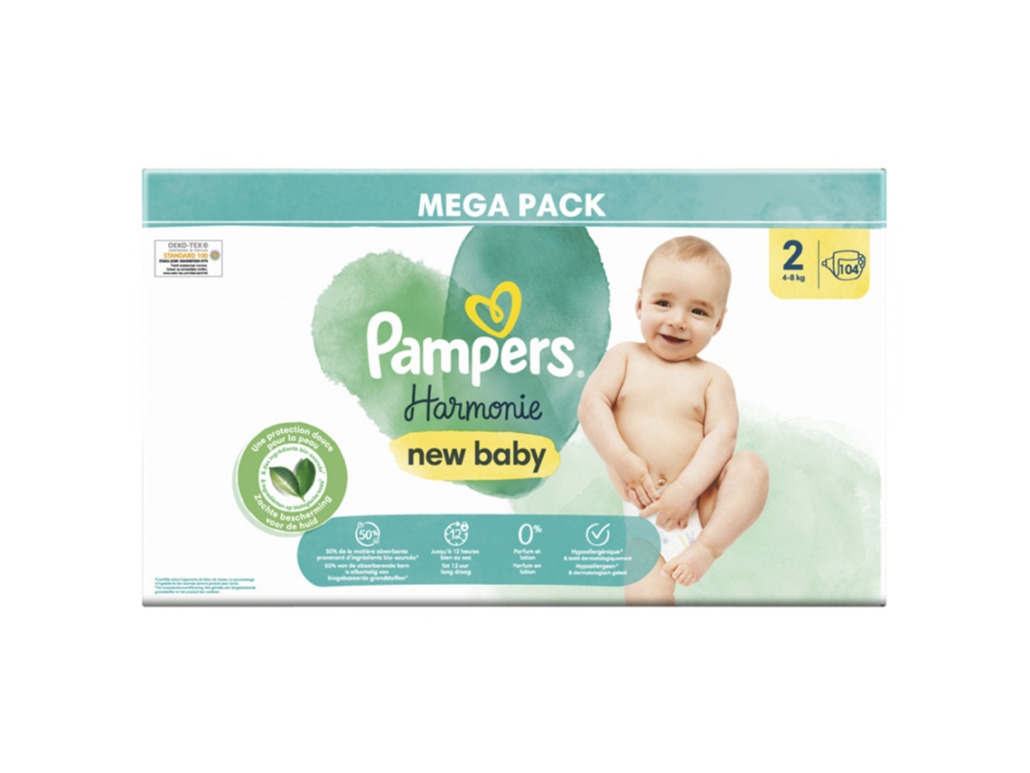 New Baby Harmonie 104 Talla 2 4-8 kg PAMPERS
