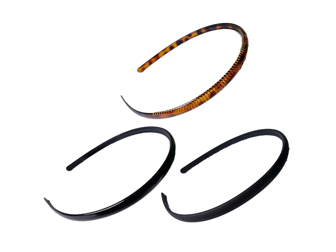 3 Tiaras Finas De Plástico Con Dientes, Sencillas Y Elegantes, Antideslizantes, Para Mujeres, Hombres Y Niñas.
