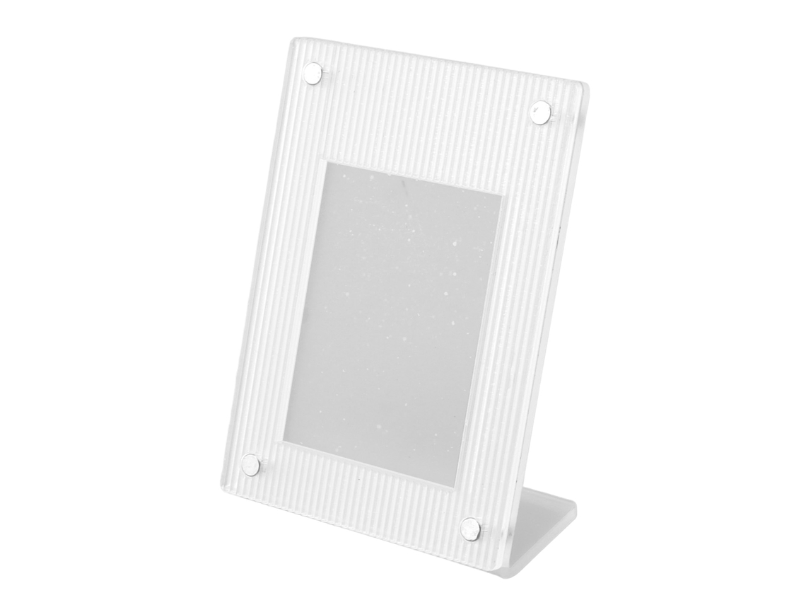 Marco De Foto De Acrílico Transparente Magnético Universal De 3 Pulgadas Para Tarjeta, Entrada De Cine, Patrón De Onda, Marco De Foto De Escritorio