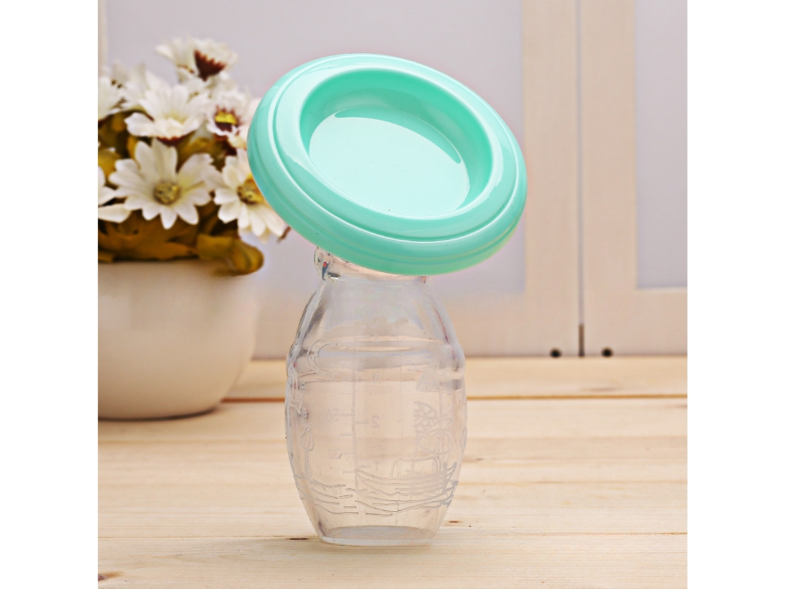 (verde Claro) Extractor De Leche Manual Para Bebés, Recolector De Leche De Silicona, Corrector Automático