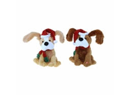 Cão de Peluche Navidad Movimento Com Som 18,5 X 28 X 25 cm