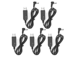 2026dn 5 cables de carga USB para radios bidireccionales Baofeng UV 5R, UV 82 y UV9R Plus