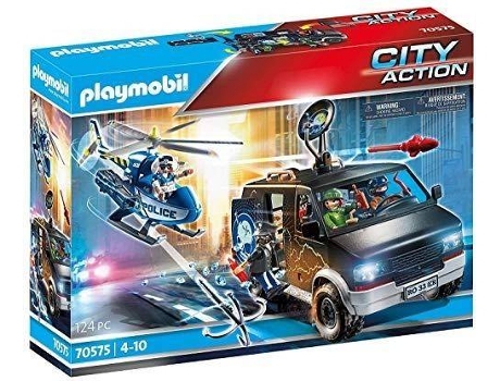 PLAYMOBIL City Action: Persecución con helicoptero - 70269 (Edad Mínima: 4 - 124 piezas)