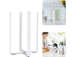Soporte De Cocina, Escurridor Para Bolsas De Plástico, Estante Multifuncional Para Tazas Y Botellas - Blanco