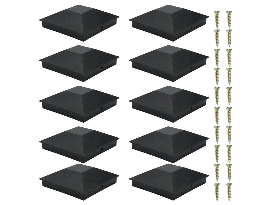 Paquete De 10 Tapas De Plástico Para Postes De Cerca, Impermeables, Resistentes A Los Rayos Uv, 102*102 Mm