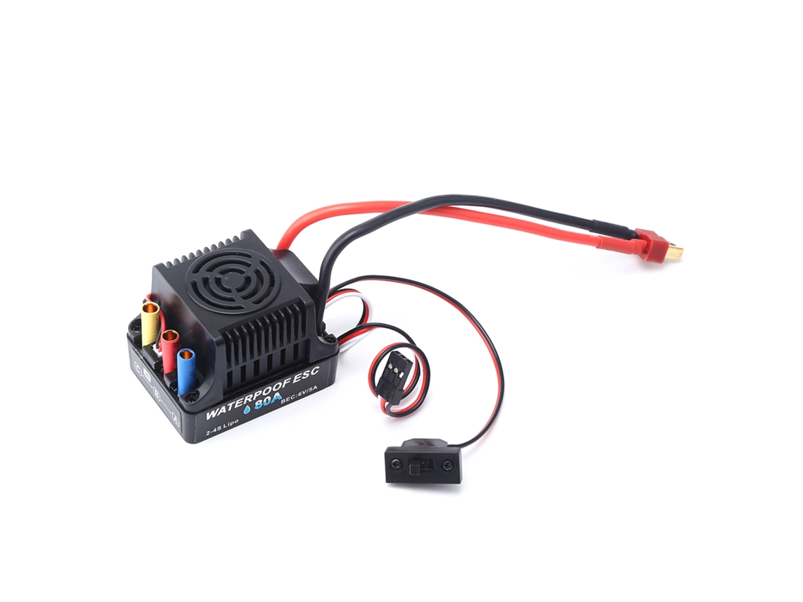 Controlador Electrónico De Velocidad (esc) Sin Escobillas 80a 2-4s 6v 5a Bec Para Coches Rc A Escala 1/8 Y 1/10