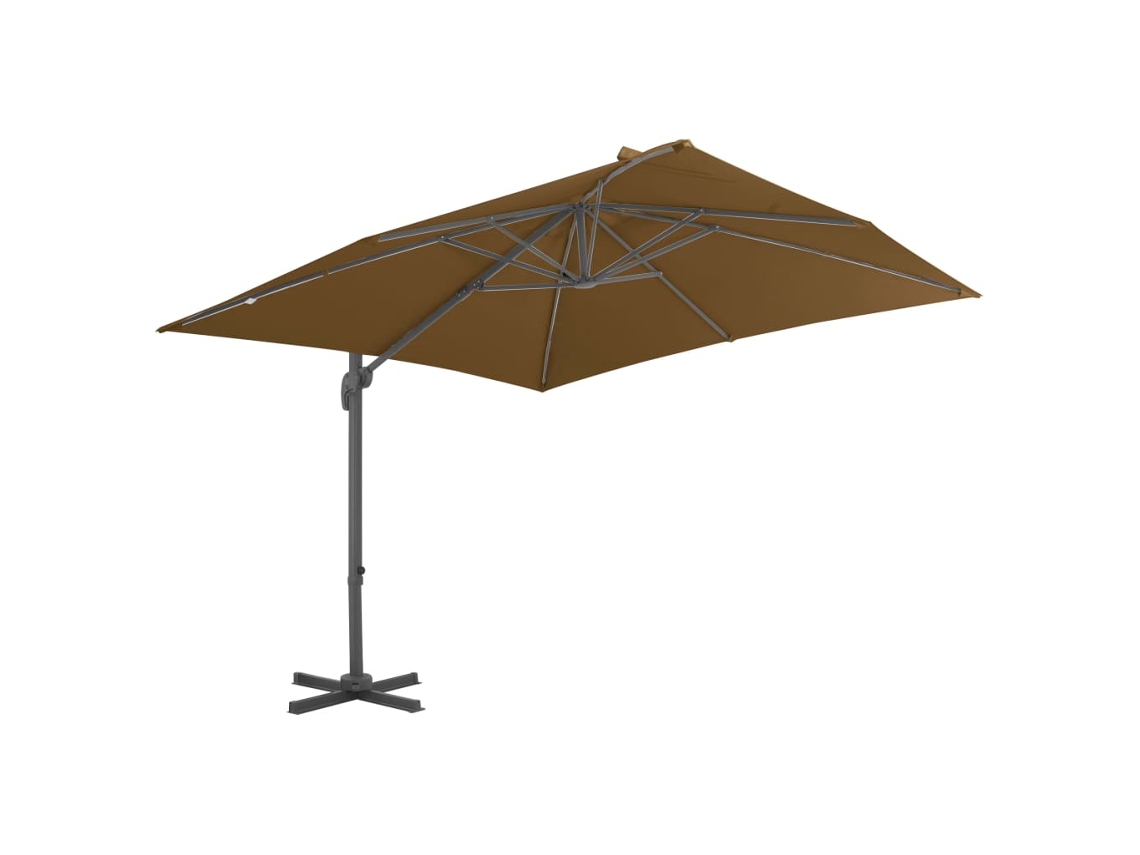 Parasol Cantilever con mástil de aluminio MAISON EXCLUSIVE Marrón grisáceo