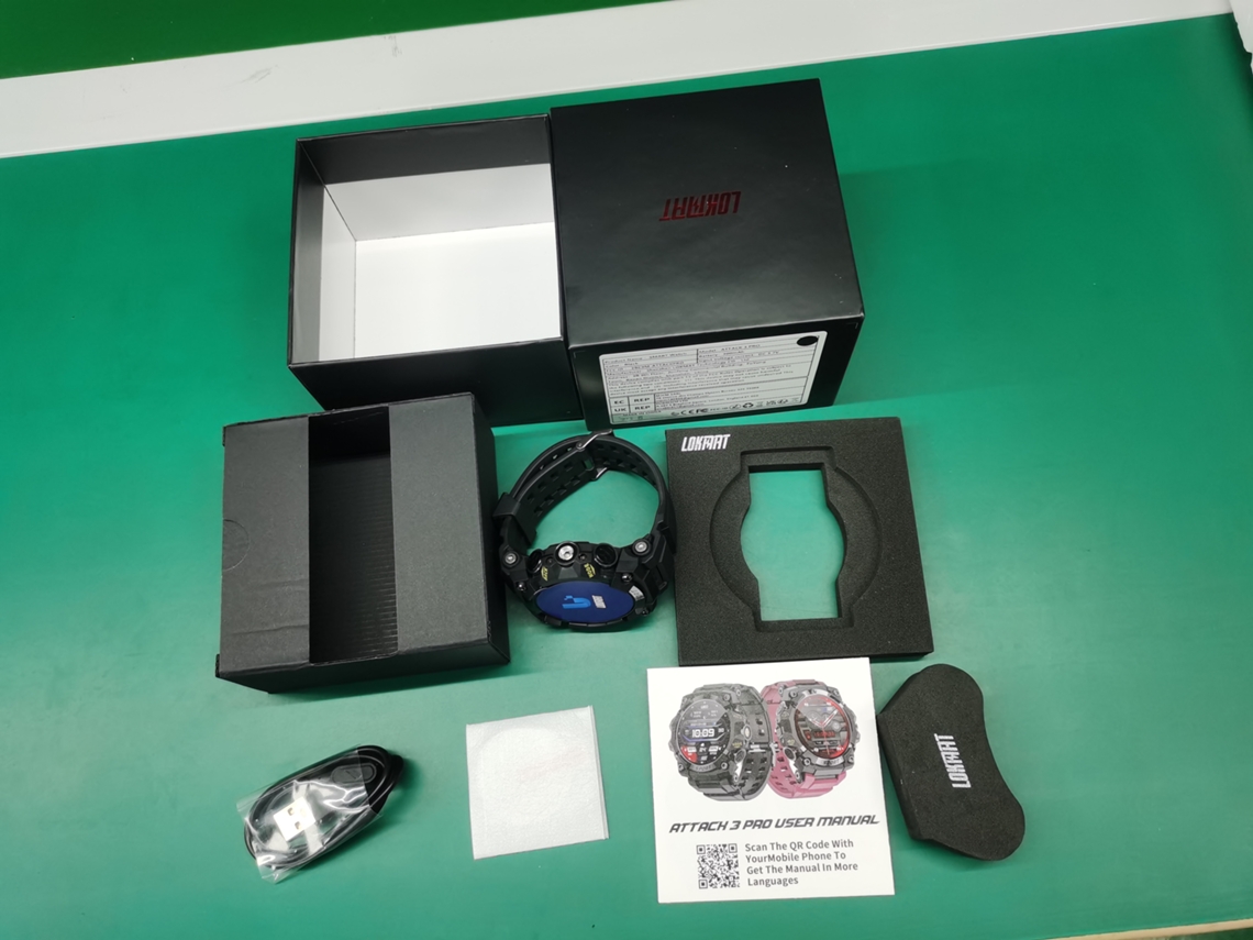 Reloj Inteligente Lokmat Attack 3 Pro Con Linterna, Monitor De Frecuencia Cardíaca Y Resistencia Al Agua Ip68