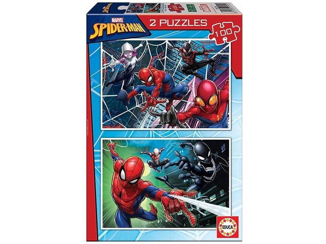 Conjunto de 2 Puzzles EDUCA Spiderman (100 Piezas)