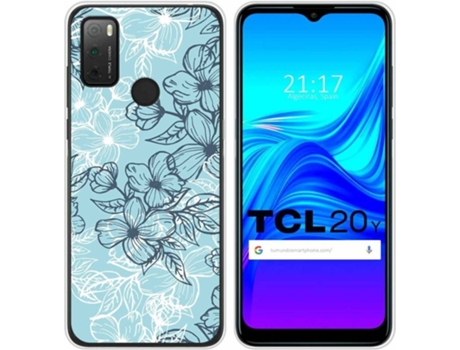 Carcasa TCL 20Y TUMUNDOSMARTPHONE Dibujos Transparente Flores 03 Multicolor