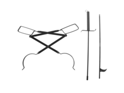 Varilla De Acero Portátil Con Pinzas Para Encender Fuego, Ideal Para Acampar Y Estufas De Leña.