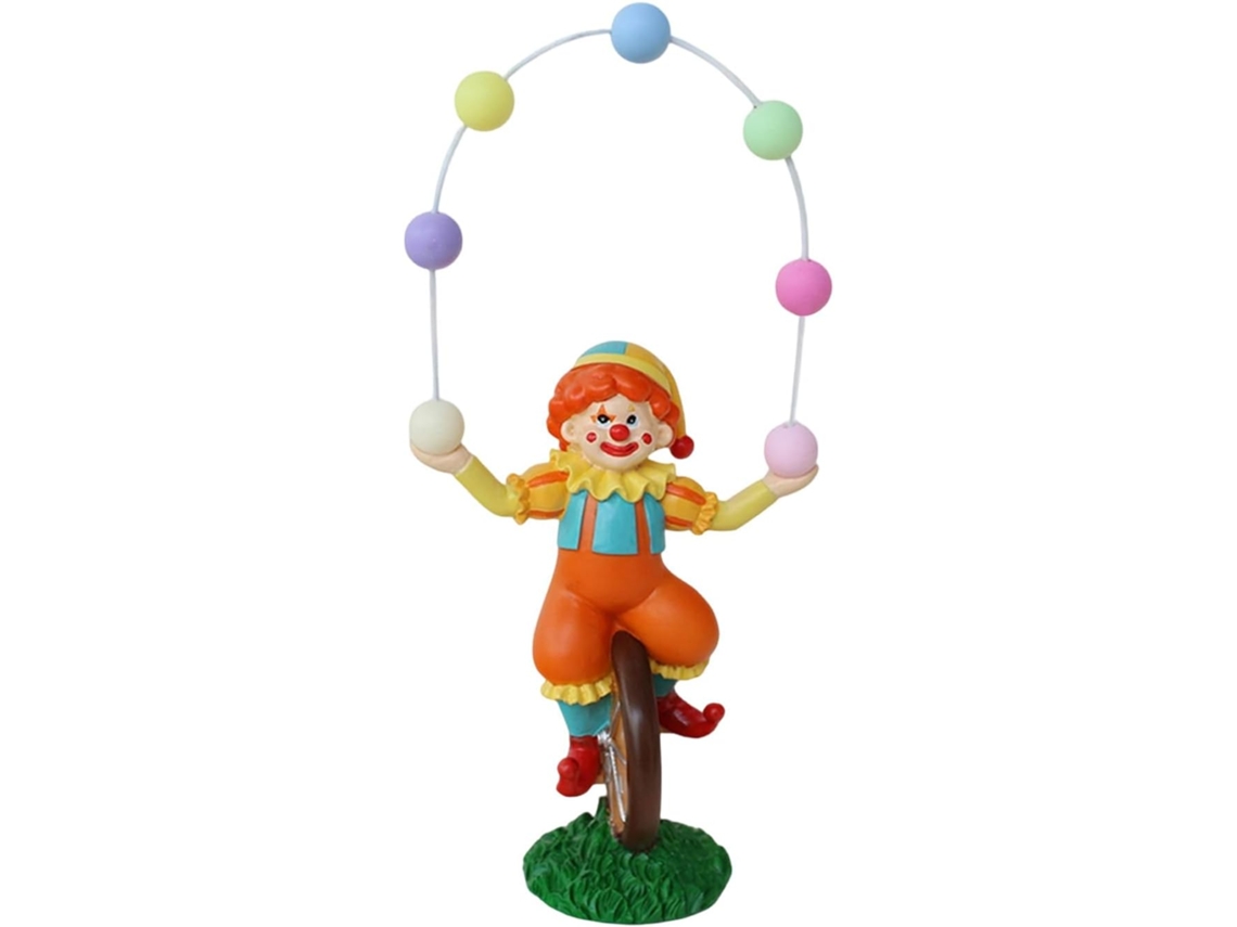 Escultura Payaso Figura Divertida Decoración Monociclo Juguete Carnaval Fiestas Cumpleaños Estar | Sala Más