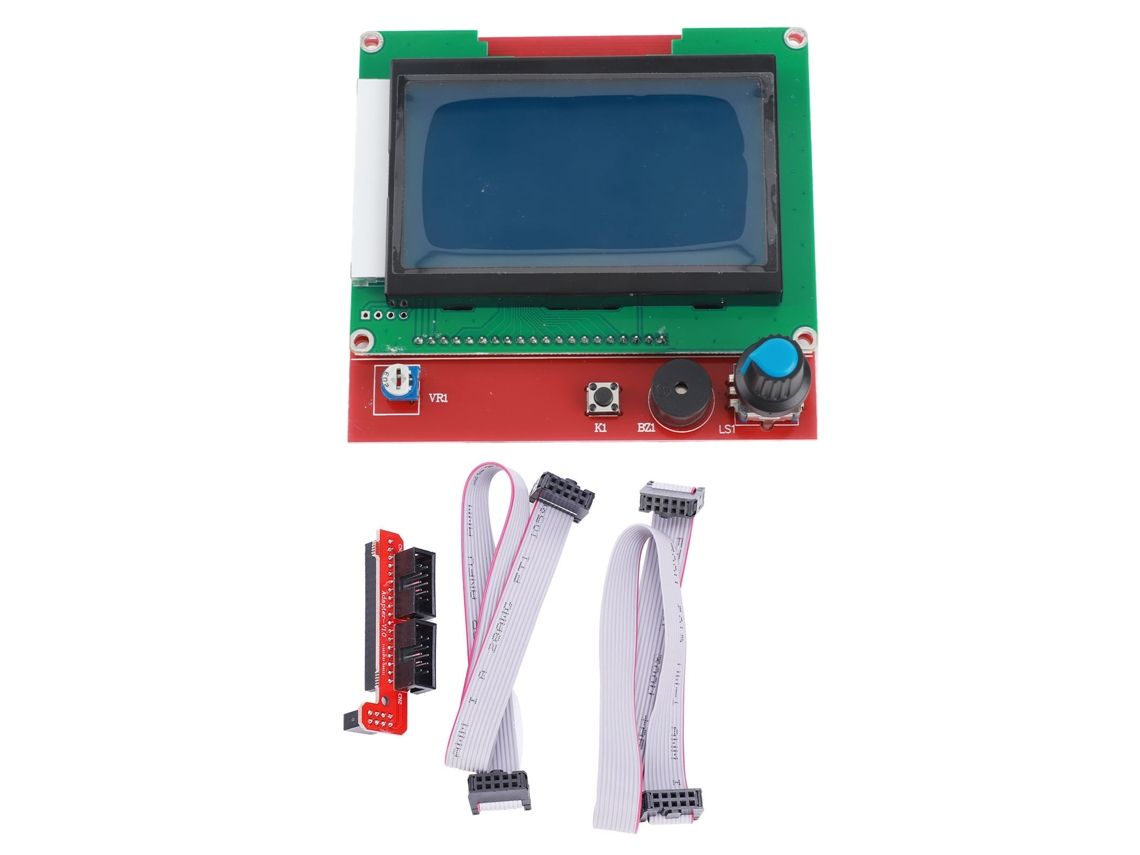 Módulo De Control Lcd 12864 Para Placa Base De Impresora 3d Con Pantalla Y 2 Líneas.