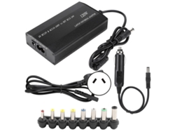 Cargador universal para coche Baoj-2026 de 120 W con 8 adaptadores de CC para el hogar, portátil y ordenador.