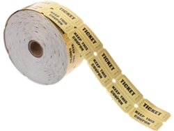Boletos De Rifa De Papel Chapados En Oro, 2000 Unidades, Rollo De Boletos De Entrada Desprendibles