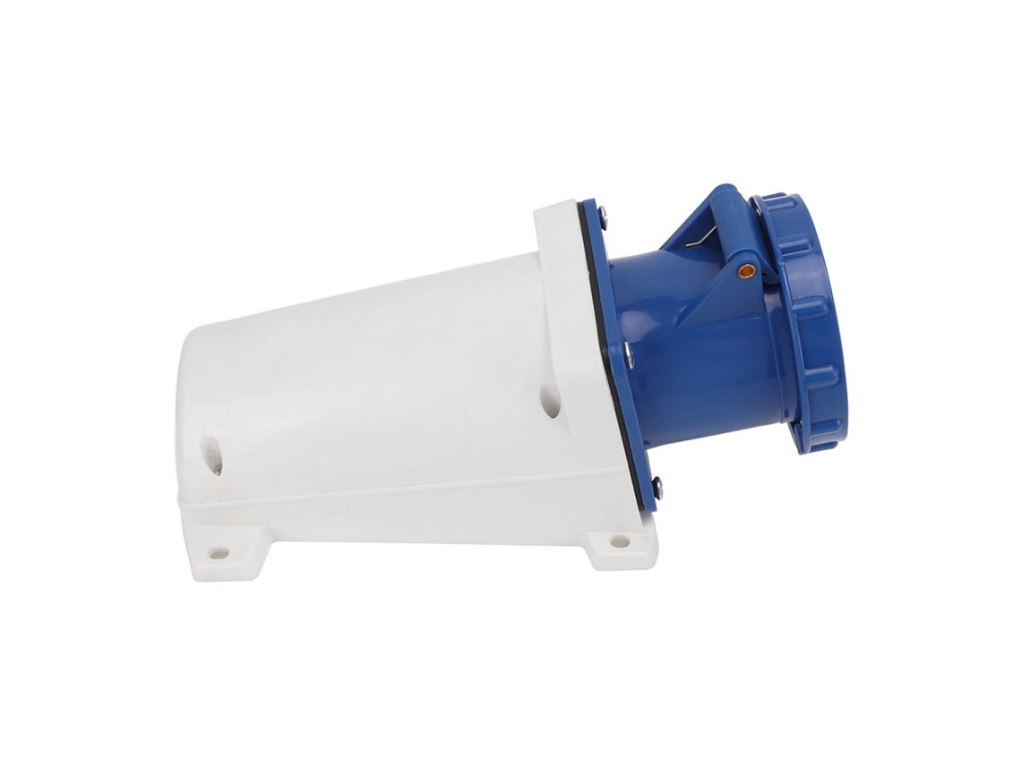 Enchufe Industrial Abierto, Ensamblado, Ip67, 3 Pines, Pp Latón, Azul, Resistente Al Agua, 220v-380v