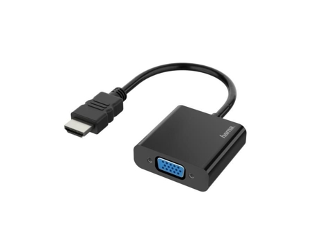 Adaptador de Video HAMA Conector HDMI a Puerto VGA Puerto de Audio Full-HD 1080P