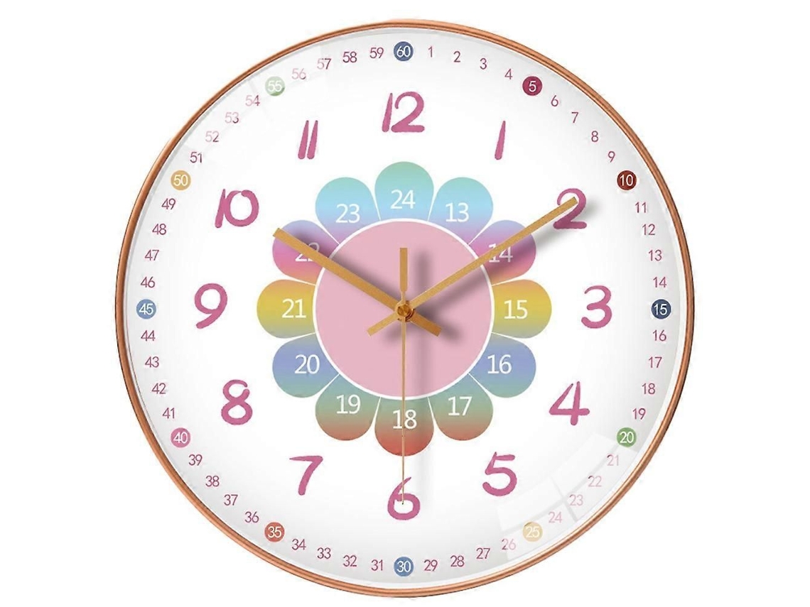 Reloj de pared para sala de estar, hogar, dibujos animados, educativo, cuarzo silencioso. GOKOCO