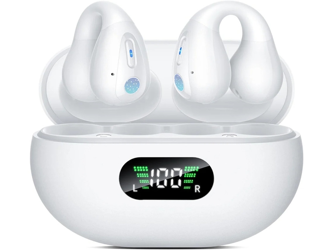Auriculares Condução Óssea Orelha Aberta Clipe Conforto Sem Yizhood Bluetooth Blanco