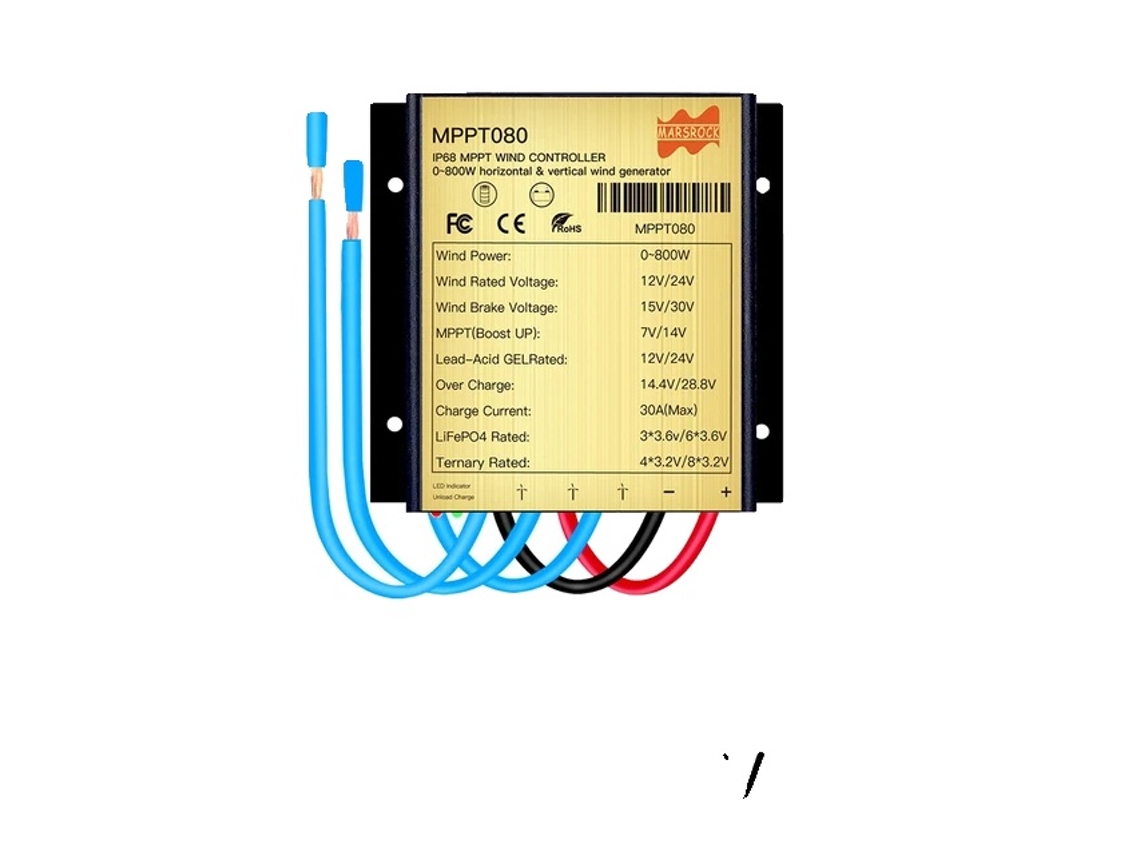 Controlador de carga eólica para aerogeneradores, 600 W/800 W, 12/24 V o 48 V, 800 W, automático, 12 V, 24 V, OEM