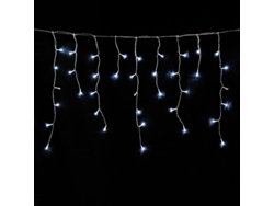 Guirnalda luces navidad cortina 5x1 metros 182 leds blanco frio. luz navidad interiores y exteriores ip44. cable transparente