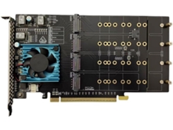 Tarjeta De Expansión Nvme Plx8749 De 8 Discos, Dividida En M.2, Pcie 3.0 X16 De Altura Completa, Sin