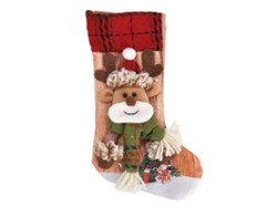 Calcetín Navideño De Franela 3d Con Asa Para Decorar El Árbol Y La Chimenea, Bolsa De Regalo.