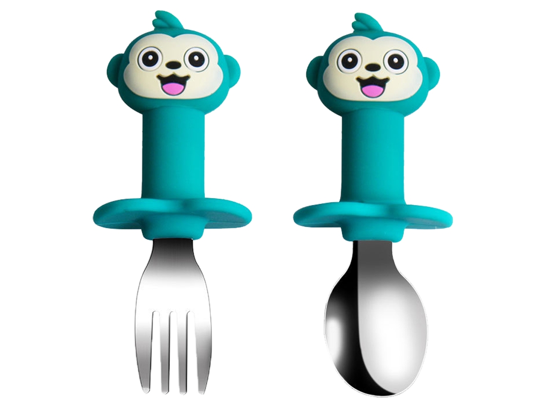 Set de utensilios para bebé - Cuchara y tenedor de acero inoxidable NEVEANCE
