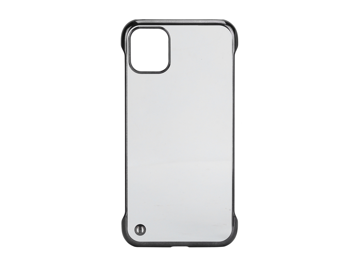 Capa De Telefone Eletroforrada Transparente Em Pc Duro Com Borda Parcial Para Iphone 11
