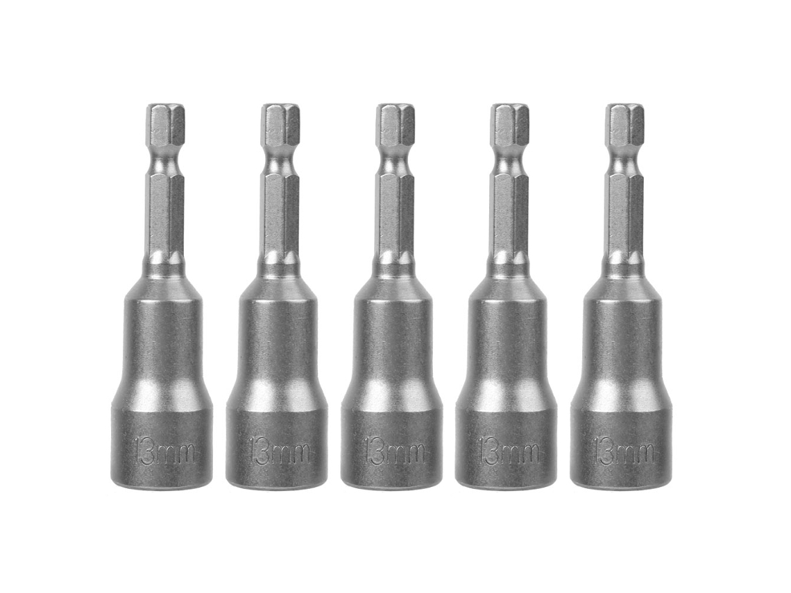 20d26n 5 adaptadores magnéticos para brocas con casquillo hexagonal de acero para llave eléctrica de 13 mm