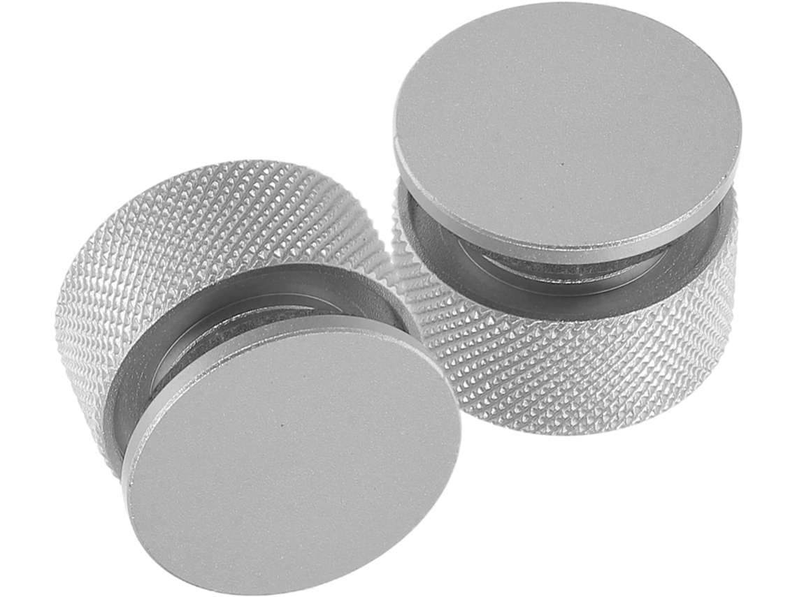 Juego de 2 tornillos de aluminio plateado con arandelas de silicona antideslizantes Topbathy